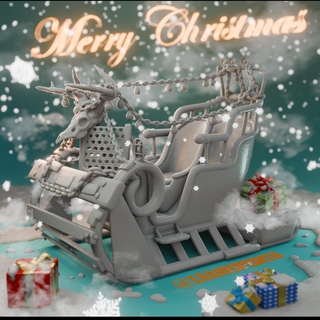 apohohohocalyptique Père Noël livraison art traîneau claus cultesdenoel 3d print model - Mito3D