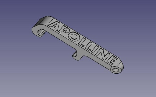 apolline pocket bottle opener key ring first name 3d print model - Mito3D