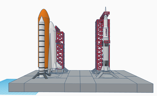 Apolo 11 espacio lanzadera 3d print model - Mito3D