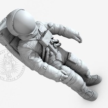 apollo a7-l uzay çalışması sanat heykeller voxel takım elbise alanı heykel Satürn yörünge neil armstrong nasa Müzesi ay insan grueter figüratif esa cosmos kozmonot astronot 3d print model - Mito3D