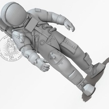 apollo astronaut original art sculptures space suit sculpture saturn satellite orbit nasa moon interstellar grueter eva esa cosmos cosmonaut 3d print model - Mito3D