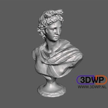 apollo bust 3d scan art 123d 123dcatch catch ancient emperor greek sculpture meshmixer museum roman statue scans replicas 3d print model - Mito3D