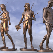 Apollo greco sole Dio scultura arco 3d print model - Mito3D