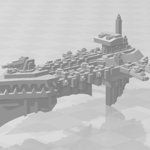 apostate heavy raider bfg bfh battlefleet gothic heresy 3D print model - Mito3D
