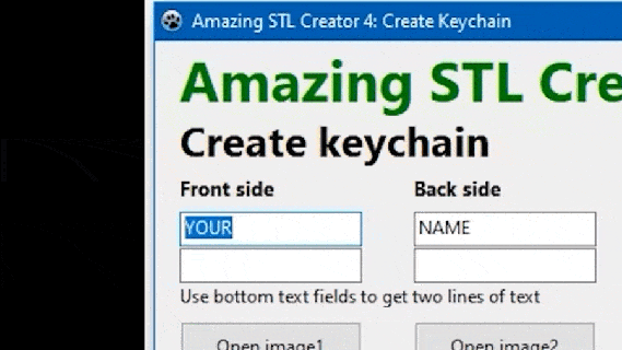 app create keychains customizer program amazing stl creator 3d print model - Mito3D