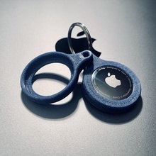 apple airtag holder gadget keychain keyhanger key fob case ring tag air 3d print model - Mito3D