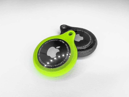 apple airtag keychain holder bumper case keyring keychains 3d print model - Mito3D
