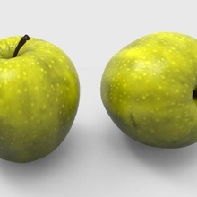 Apfel cgi Deko Spaß drucken Obst Früchte Grün cool Quad Gittergewebe hauen Qualität Real Einheit Spiel Film Dekoration Ornamentik Zusammenschluss 360 3d print model - Mito3D