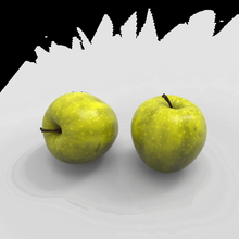Apfel cgi uv Deko Spaß gerendert Mixer 3d Maya 3ds max drucken Obst Früchte Grün cool Quad Gittergewebe hauen Qualität Real 3d print model - Mito3D