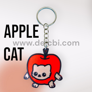 apple cat keychain meme banana maxwell 3d print model - Mito3D