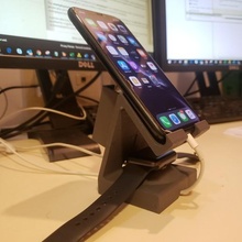 maçã cobrando suporte gadget 3d print model - Mito3D