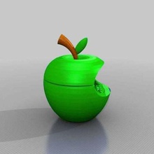 apple smerigliatrice morso strumento strumenti erbaccia whacker weed di herb grinder erba la canapa 3d print model - Mito3D