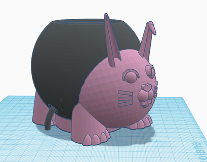 Pomme homepod mini lapin supporter 3d print model - Mito3D