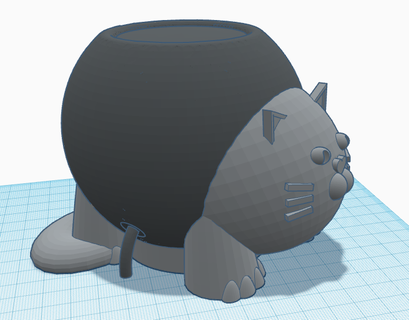 maçã homepod mini gato ficar pé 3d print model - Mito3D