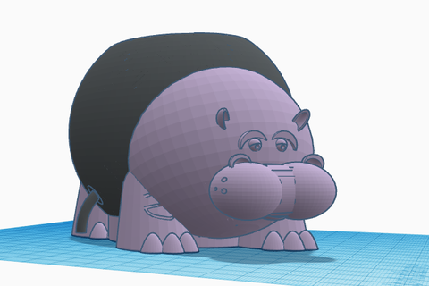 manzana Homepod mini hipopótamo estante soporte 3d print model - Mito3D
