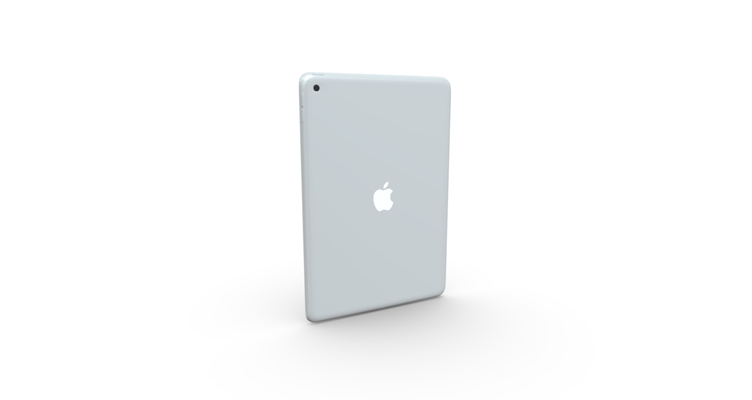 elma ipad 10 2 inç 9th gen gadget 102 tablet 3d apple mobile device portable tech product render technology uv mapping model baskı cults3d koleksiyon 3d print model - Mito3D