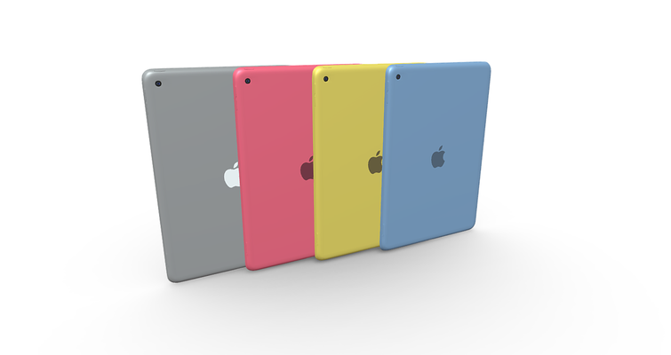 apple ipad 102 inch 9th gen color variants gadget tablet 3d-tablet apple-ipad mobile-device ipad-9th-gen portable-device apple-device tech-product ipad-3d-render apple-technology ipad-uv-mapping ipad-9th-gen-3d 3d model printing collectible colorful 3d print model - Mito3D