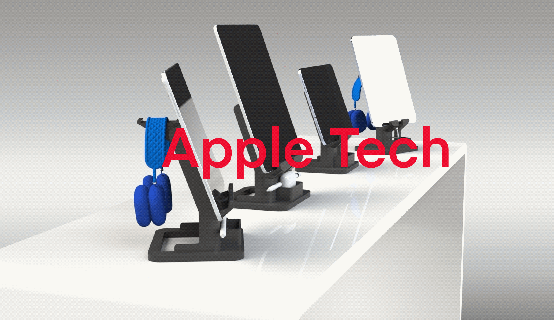 Apfel iPad Profi Stand Optional Kopfhörer iPhone Airpods Homepod Tablette Zelle Ohrhörer wickeln Gadget Handy 3d print model - Mito3D
