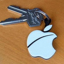 apple key fob must have 'apple logo' shaped iphone ipad fans jewelry keychains stylish smartphone smart nano logo ring chain keys keychain 6 5 4 designer cool watch 3d print model - Mito3D