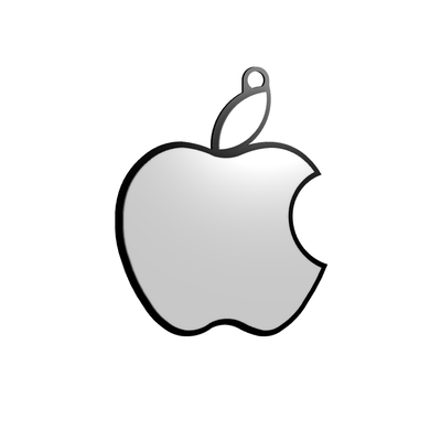apple keychain iphone key ios mac 3d print model - Mito3D