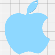elma logo anahtar yüzük gadget Mac iphone ucuz güzel dekorasyon 3d print model - Mito3D