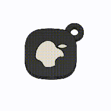 apple logo keychain iphone ipad ipod imac key 3d print model - Mito3D