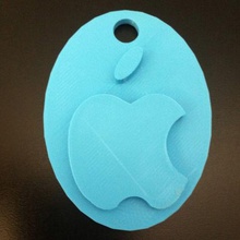 apple logo keychian various keychain boogaert mathijs 3d print model - Mito3D