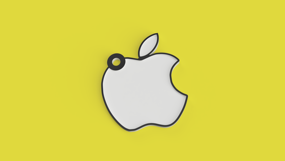 apple logo original keychain 3d print model - Mito3D