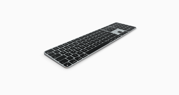 pomme magie clavier + toucher id numérique apple magic keyboard numeric keypad computer accessory 3d model product input device technologie peripheral touch typing hardware mechanical jeu printable tool 3d print model - Mito3D