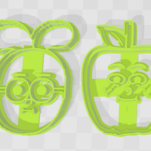 apple onion cookie cutter 3d print model - Mito3D