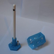 maçã lápis escrivaninha ficar pé hex gadget arrumado 3d print model - Mito3D