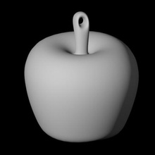 apple ciondolo 3d gioielli scagnozzo frutta 3d print model - Mito3D