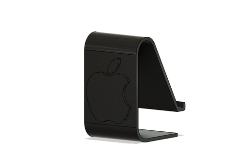 apple phone holder telephone door stand logo 3d print model - Mito3D