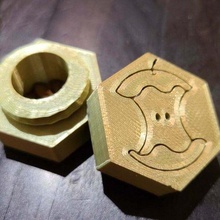 manzana semilla caja envase hexágono hexagonal fortín píldora contenedores 3d print model - Mito3D