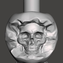 manzana cráneo shisha narguile bong 3d print model - Mito3D