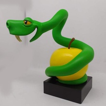 la manzana de serpiente art animal fruta escultura apple 3d print model - Mito3D