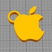 apple steve jobs keychain 3d print model - Mito3D