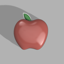 apple stl file 3d print model - Mito3D