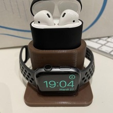 elma izlemek Airpod'lar şarj cihazı durum kılıf gadget rıhtım yük 3d print model - Mito3D