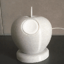 Apfel sehen Ladegerät Stand Gadget Unterstützung 3d print model - Mito3D