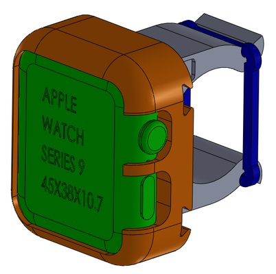 apple watch series 9 45mm case bicycle holder 45 support tpu 3d print model - Mito3D