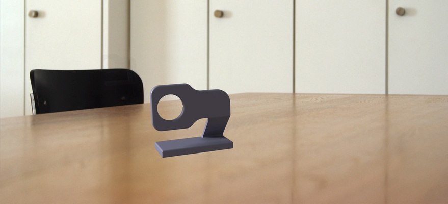 manzana reloj estante soporte artilugio 3d print model - Mito3D