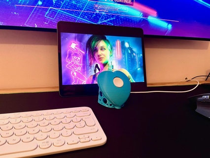 Pomme regarder supporter cœur ultra mise charge quai 3d print model - Mito3D
