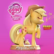 applejack - pony fanart pony animal cute kid toy cartoon 3dprint statue readyfor3dprint