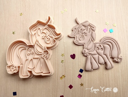 applejack little pony cutting seal cutter stamp cookiecutter cookies mylittlepony unicorns 3d print model - Mito3D