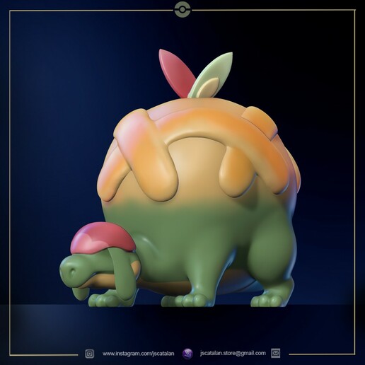 appletun Pokémon applin galar Pokemongo pokemonfigure Zukan scaleworld pokedex anime zbrush Admirador arte videogame 3D print model - Mito3D