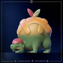 appletun Pokémon applin galar Pokemongo pokemonfigure Zukan scaleworld pokedex anime zbrush Admirador arte videogame 3d print model - Mito3D