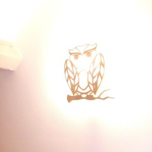 applique owl its branch home wall light sconce 3d print model - Mito3D