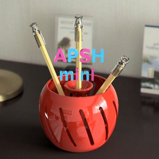 apsh maçã caneta ficar pé suporte vol1 ppap escritório 3D print model - Mito3D