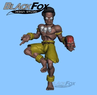 apu dhalsim simpson crossover street figther apu dhalsim simpson crossover street figther blackfox  3d print model - Mito3D